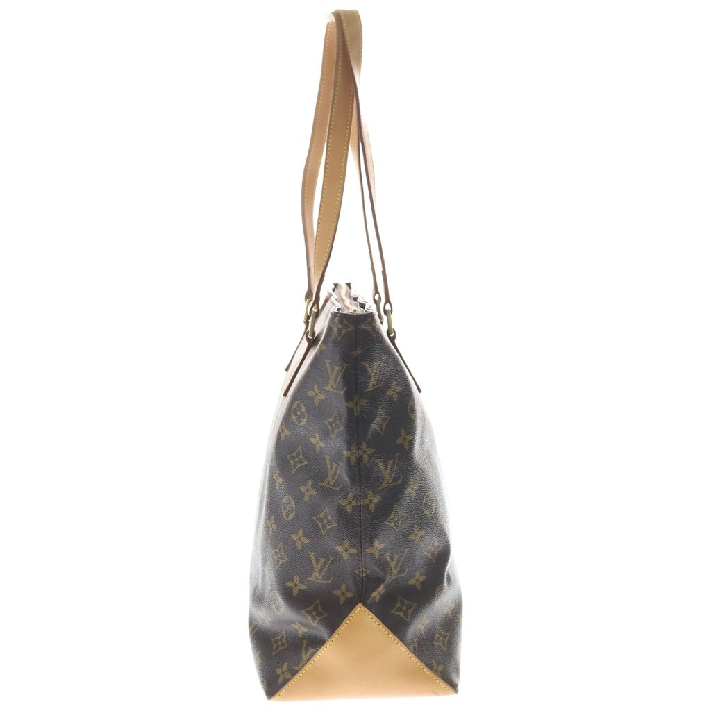 LOUIS VUITTON(ルイヴィトン) モノグラム カバ・メゾ トートバッグ ハンドバッグ ブラウン レザー×PVC M51151 ゴールド金具