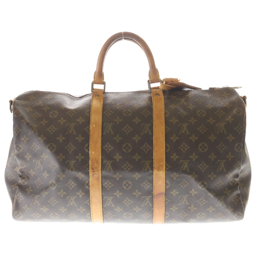 LOUIS VUITTON(ルイヴィトン) モノグラム キーポルバンドリエール50 2WAYハンドバッグ ボストンバッグ トラベルバッグ ショルダーバッグ ブラウン レザー×PVC M41416 ゴールド金具