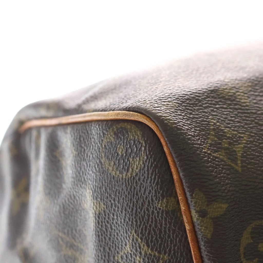 LOUIS VUITTON(ルイヴィトン) モノグラム スピーディ40 ハンドバッグ ボストンバッグ ブラウン レザー×PVC M41522 ゴールド金具 レディース