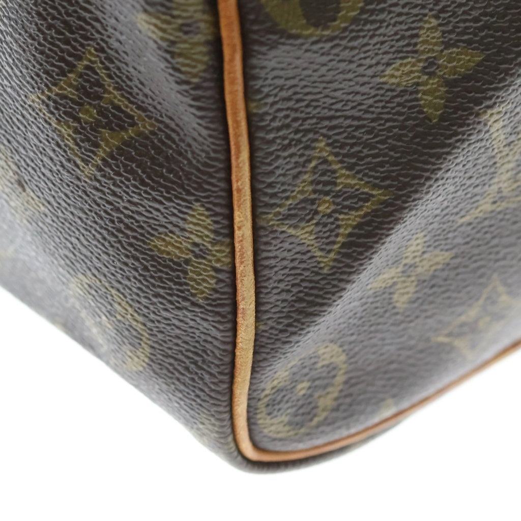 LOUIS VUITTON(ルイヴィトン) モノグラム スピーディ40 ハンドバッグ ボストンバッグ ブラウン レザー×PVC M41522 ゴールド金具 レディース