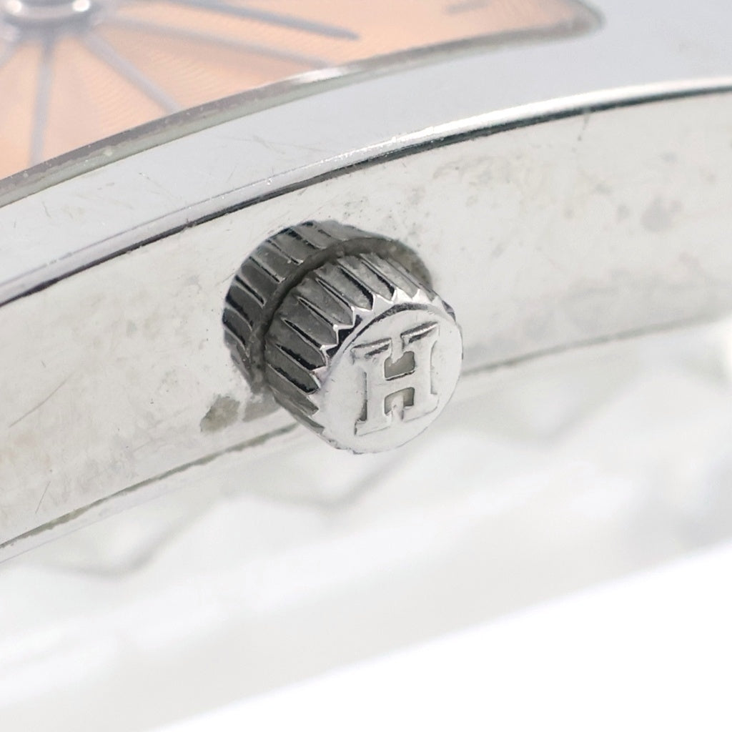 HERMES(エルメス) Hウォッチ サーモンピンク文字盤 SS/QZ ステンレス クォーツ 電池式 腕時計 HH1.210 レディース
