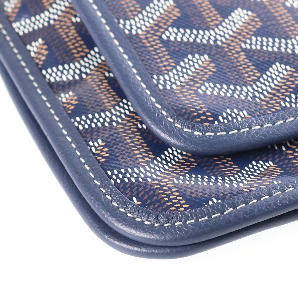 GOYARD(ゴヤール) プリュメ ポーチウォレット ショルダーバッグ ミニバッグ ネイビー ブルー レザー レディース