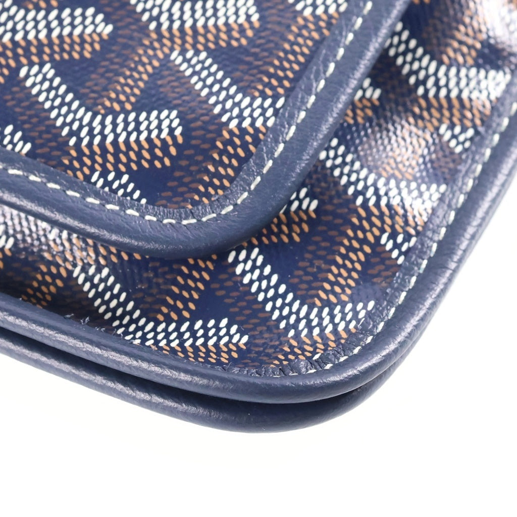 GOYARD(ゴヤール) プリュメ ポーチウォレット ショルダーバッグ ミニバッグ ネイビー ブルー レザー レディース