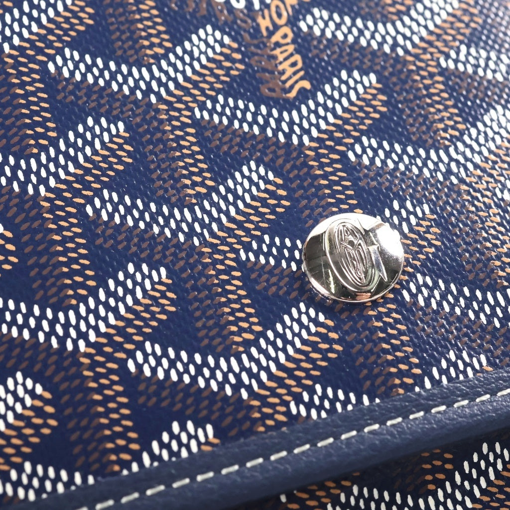 GOYARD(ゴヤール) プリュメ ポーチウォレット ショルダーバッグ ミニバッグ ネイビー ブルー レザー レディース