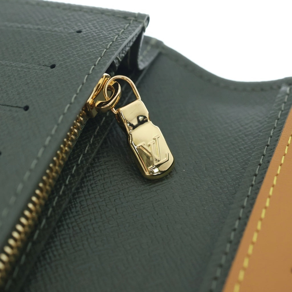LOUIS VUITTON(ルイヴィトン) モノグラム サープラス ポルトフォイユ ブラザ PVC レザー 二つ折り長財布 ICタイプ カーキ グリーン系 M27055 レディース