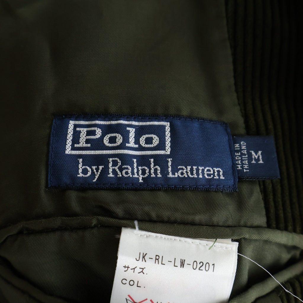 POLO RALPH LAUREN(ポロラルフローレン) レザーボタン コーデュロイ 3B テーラードジャケット グリーン