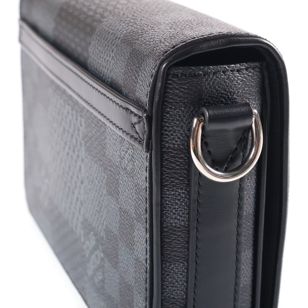 LOUIS VUITTON(ルイヴィトン) ダミエグラフィット ステュディオ メッセンジャー ショルダーバッグ ブラック PVCレザー N50013 シルバー金具 レディース
