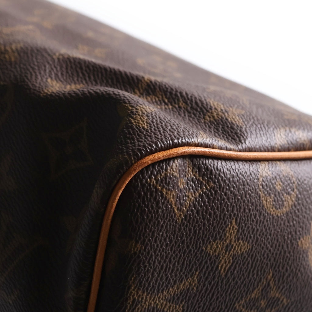 LOUIS VUITTON(ルイヴィトン) モノグラム スピーディー30 ハンドバッグ ボストンバッグ ブラウン レザー×PVC M41526 ゴールド金具 レディース
