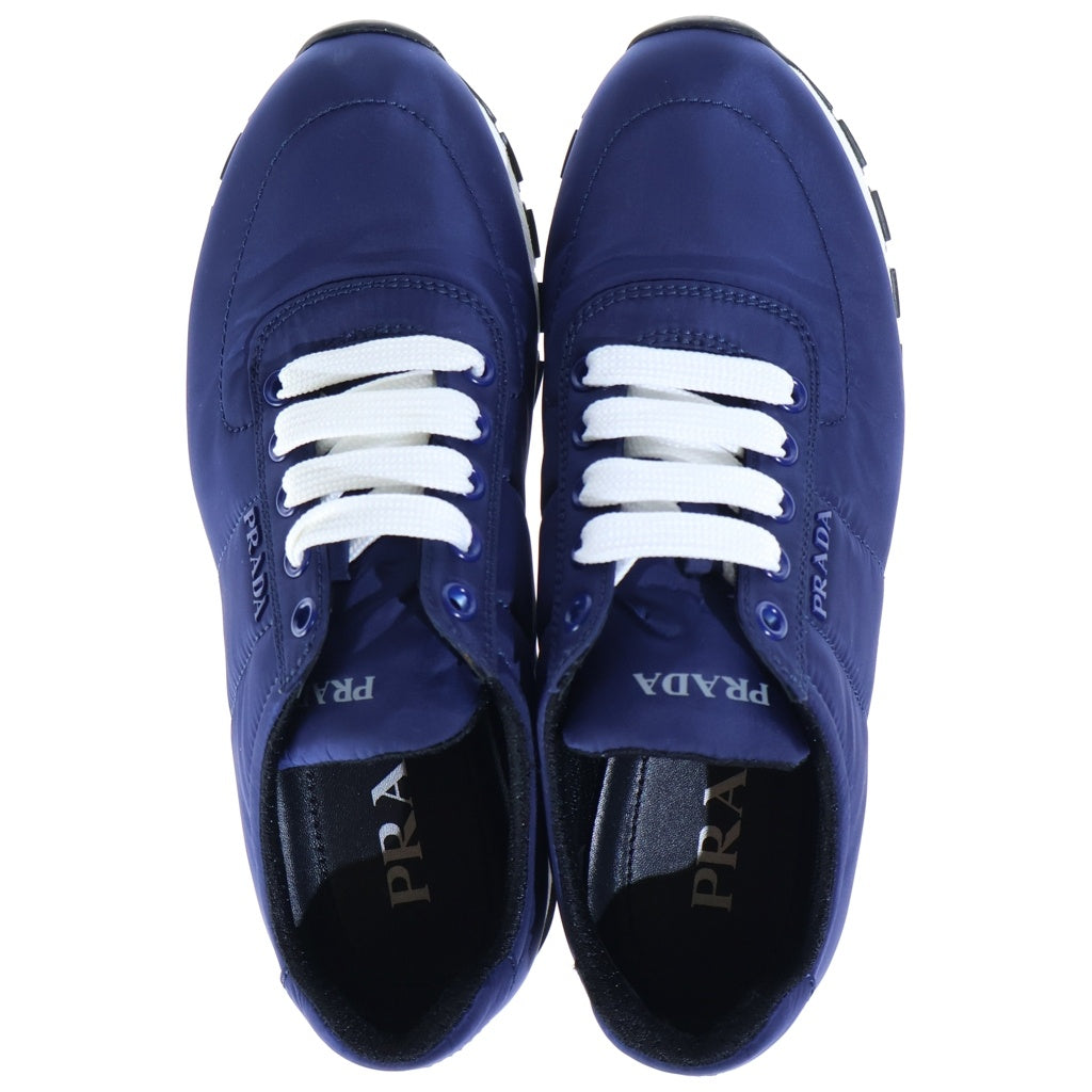 PRADA(プラダ) ローカット ナイロン スニーカー ブルー 3E6386 レディース
