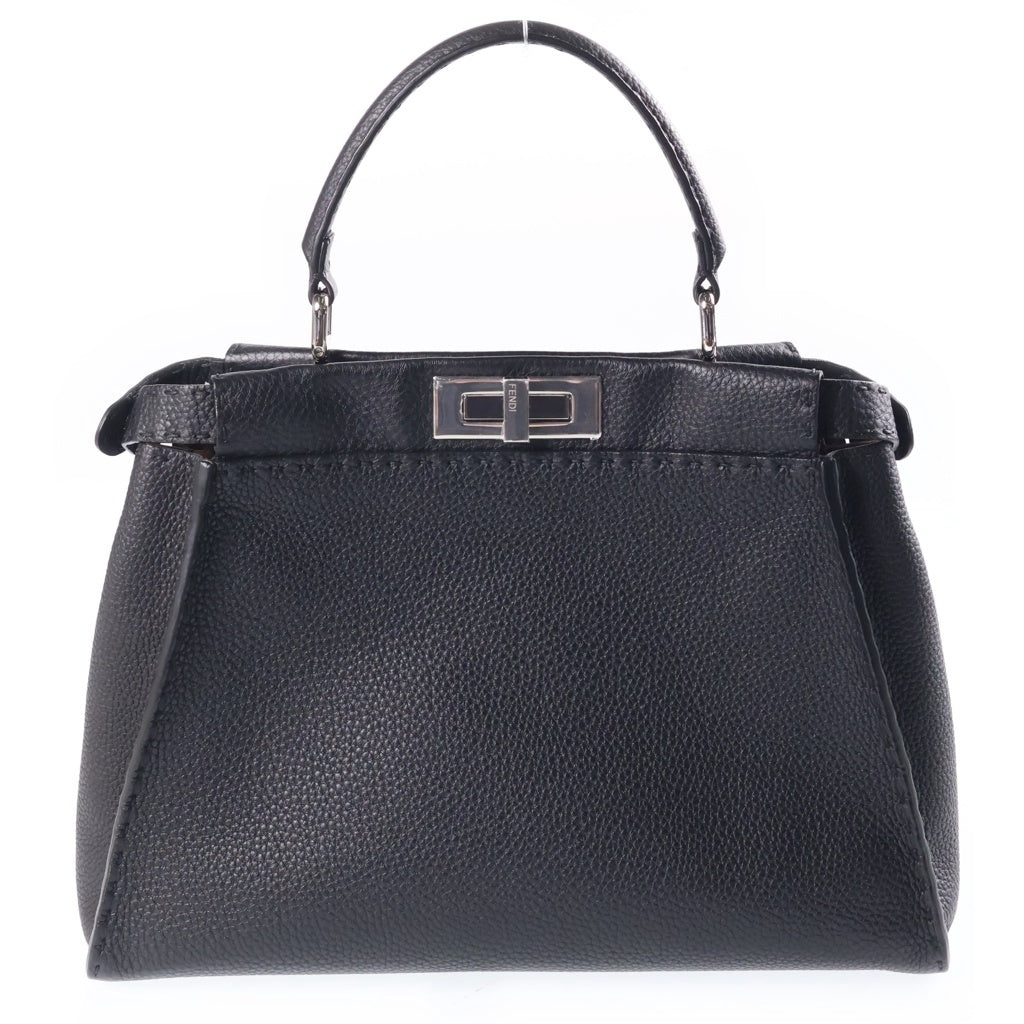 FENDI(フェンディ) ピーカブー セレリア ミディアム 2WAYハンドバッグ ショルダ-バッグ ブラック レザー 8BN226 レディース