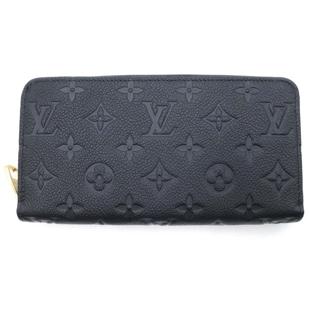 LOUIS VUITTON(ルイヴィトン) モノグラムアンプラント ジッピーウォレット 長財布 ブラック レザー M28791 レディース
