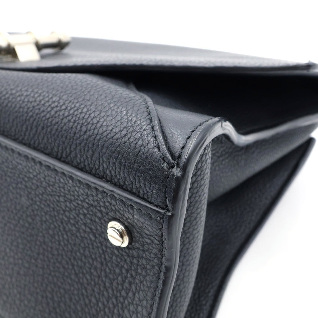 GIVENCHY(ジバンシィ) オブセディア レザー 2WAY ハンド ショルダーバッグ シルバー金具 ブラック レディース