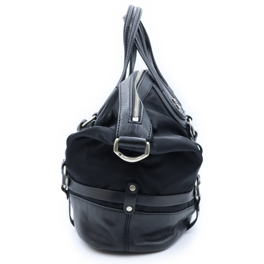 GIVENCHY(ジバンシィ) ナイチンゲール ハーネス レザー ナイロン 2WAY ハンド ワンショルダーバッグ シルバー金具 ブラック