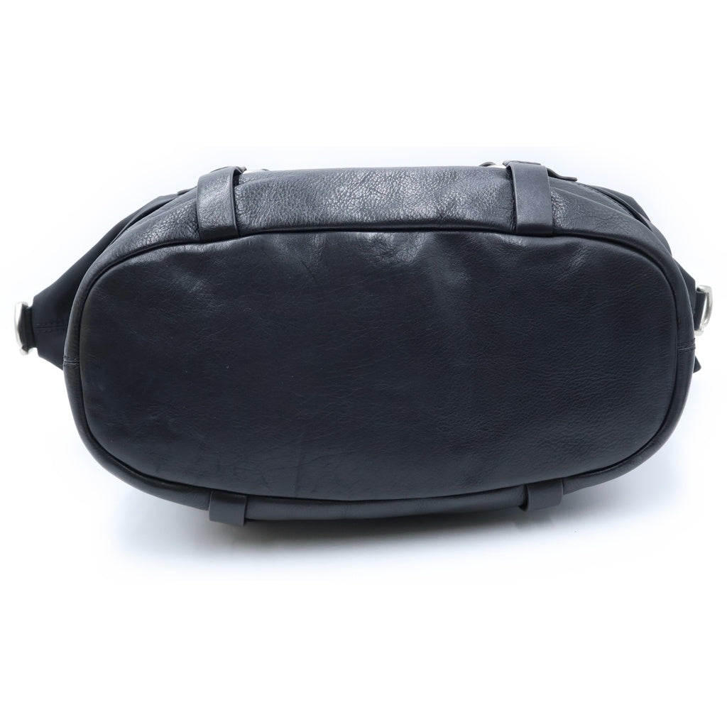 GIVENCHY(ジバンシィ) ナイチンゲール ハーネス レザー ナイロン 2WAY ハンド ワンショルダーバッグ シルバー金具 ブラック