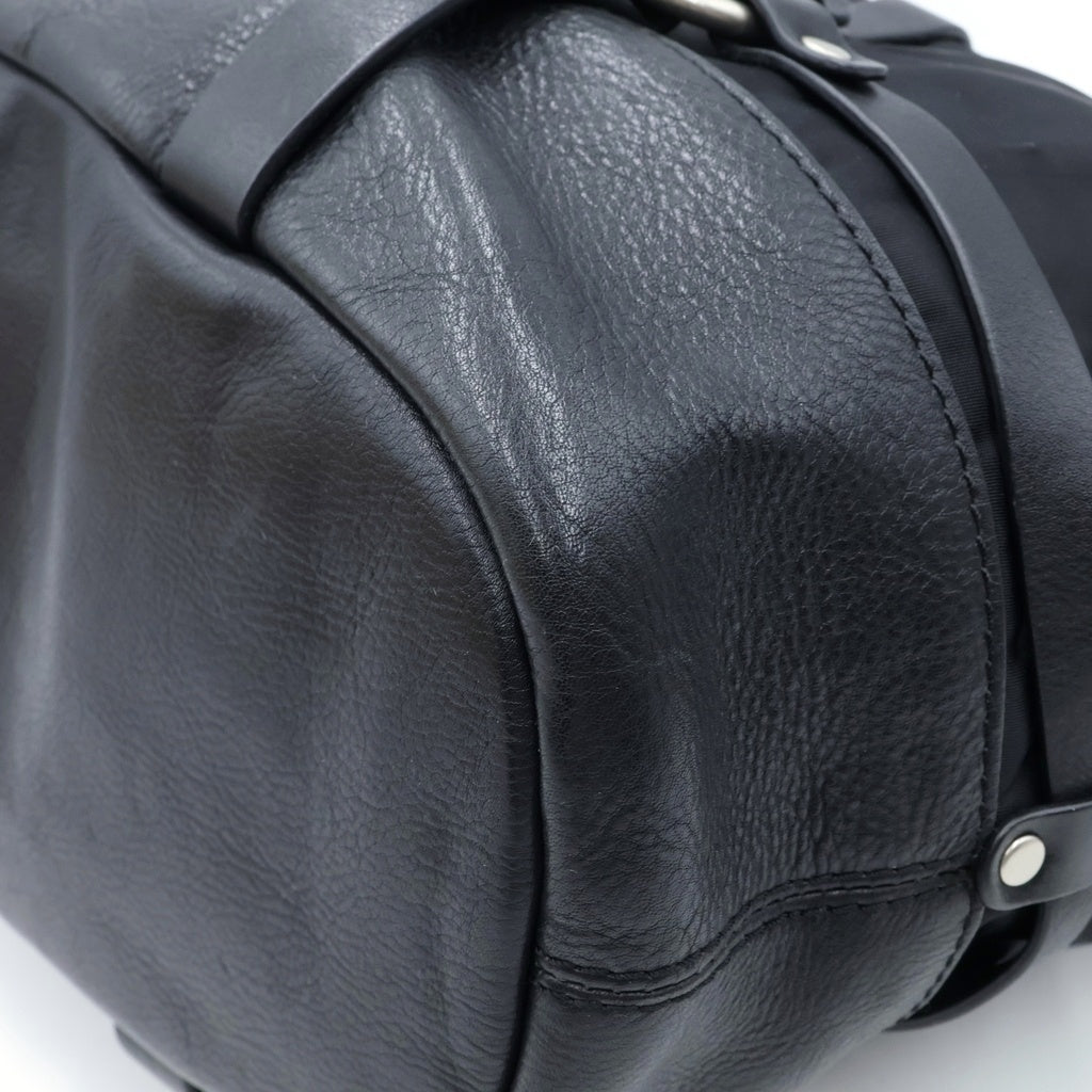 GIVENCHY(ジバンシィ) ナイチンゲール ハーネス レザー ナイロン 2WAY ハンド ワンショルダーバッグ シルバー金具 ブラック
