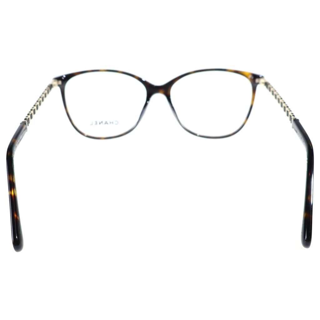 CHANEL(シャネル) スクエア シェイプ オプティカル ココマーク メタル×ラムスキン メガネ 眼鏡 アイウェア 54□16-140 ブラウン 3408-Q-A レディース