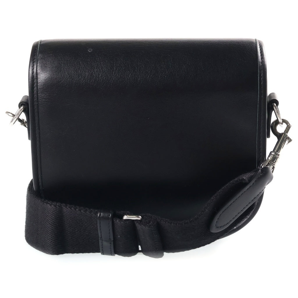 CELINE(セリーヌ) トリオンフ スモール ブザス ショルダーバッグ ミニバッグ ブラック レザー シルバー金具 レディース