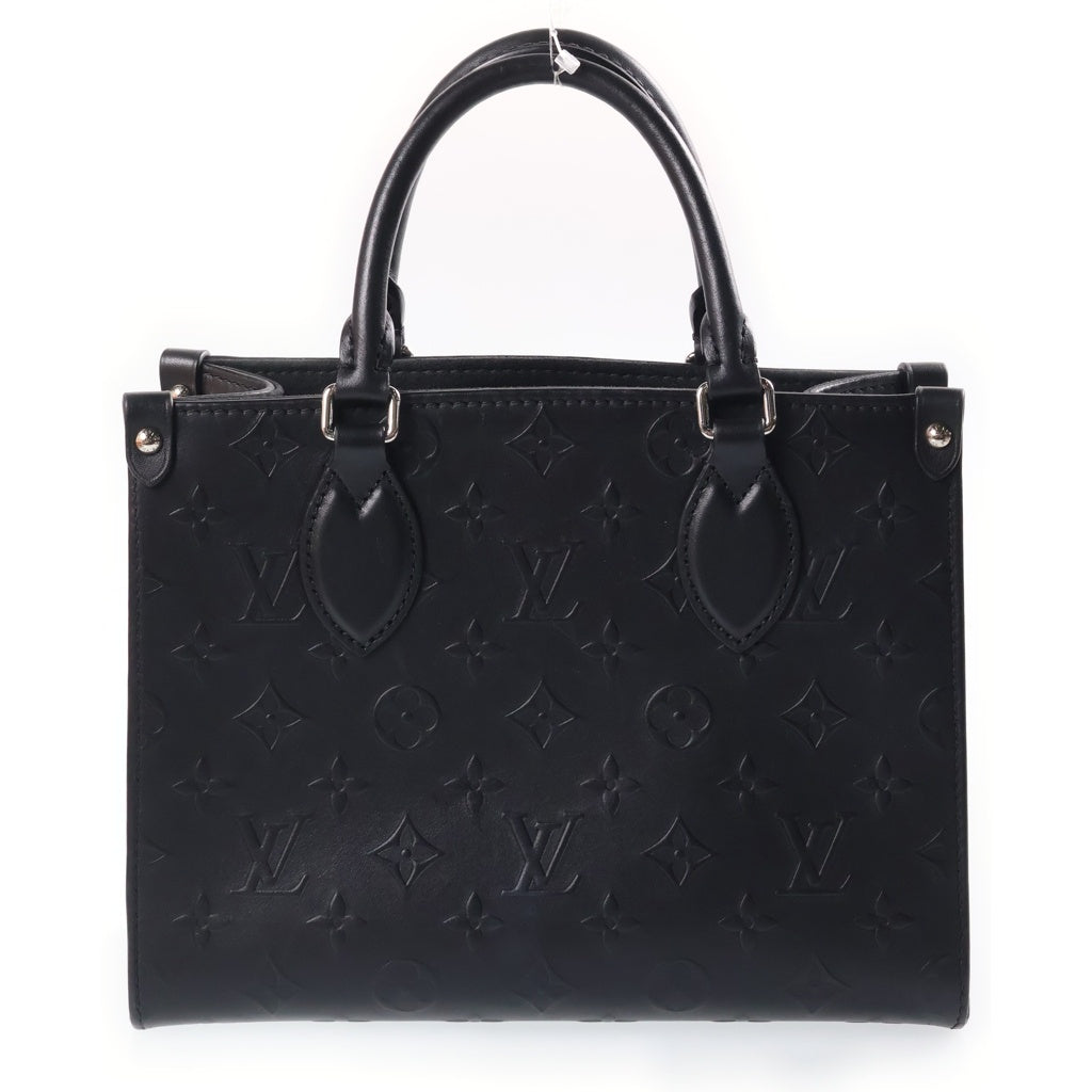 LOUIS VUITTON(ルイヴィトン) モノグラム ボールド オンザゴー PM 2WAYハンドバッグ ショルダーバッグ ブラック レザー M14576 シルバー金具 レディース