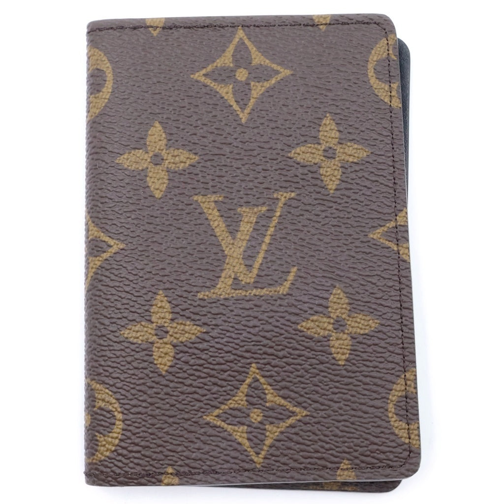 LOUIS VUITTON(ルイヴィトン) モノグラム オーガナイザードゥポッシュ カードケース 名刺入れ PVC レザー ブラウン RFID レディース