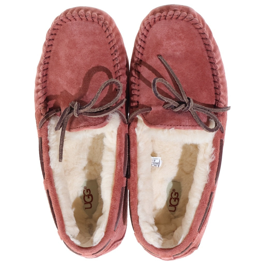 UGG(アグ) ボア ムートンフラットシューズ ローファー ピンク #38 レディース