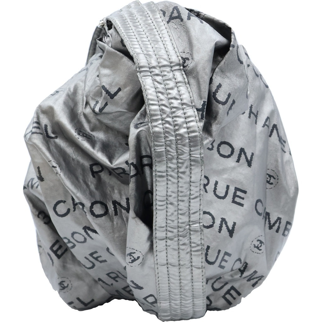 CHANEL(シャネル) アンリミテッド ロゴ ナイロン トートバッグ ショルダーバッグ シルバー レディース