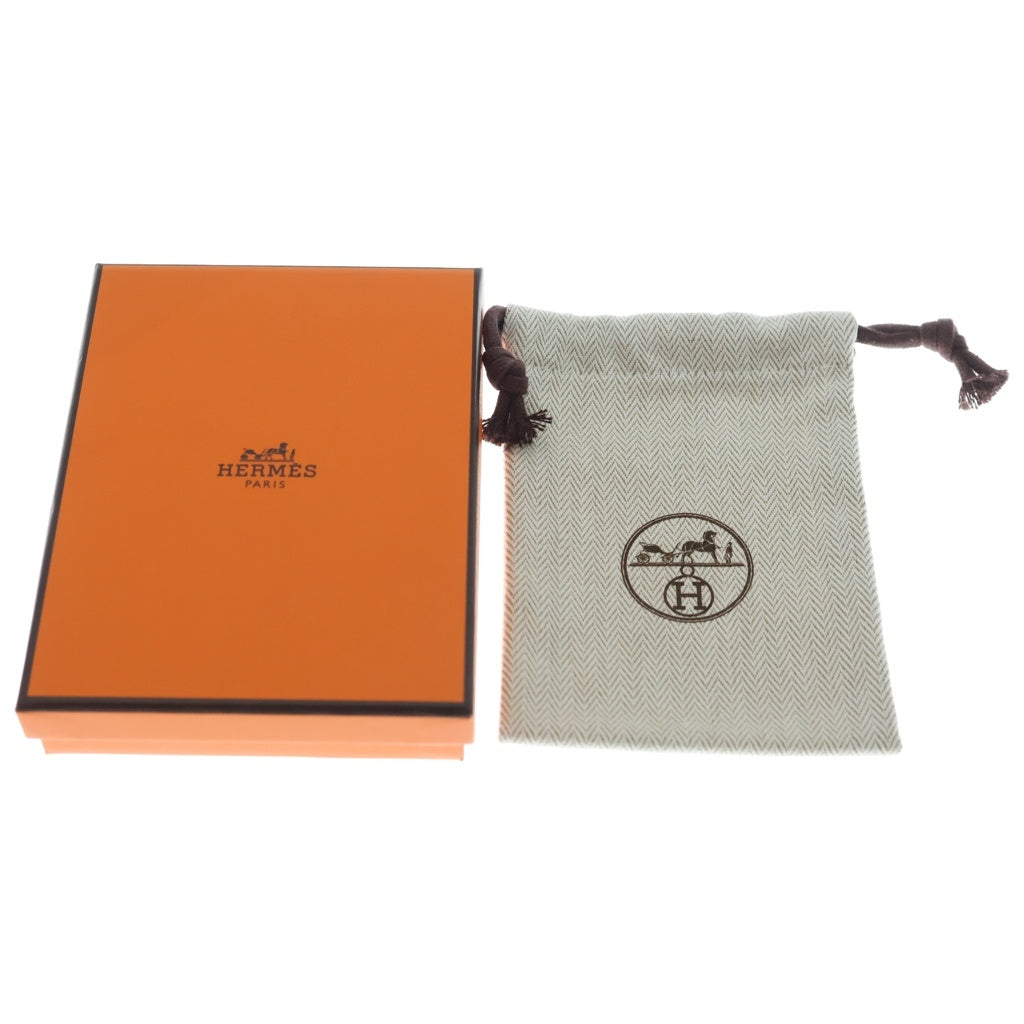 HERMES(エルメス) ミニポップアッシュH ネックレス ペンダント チェーン シルバー×ブラック GP レディース