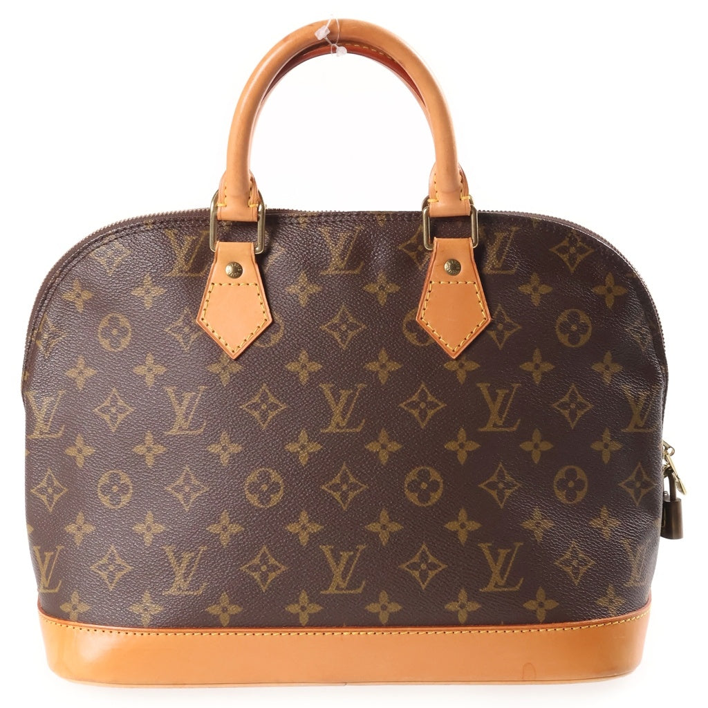 LOUIS VUITTON(ルイヴィトン) モノグラム アルマ ハンドバッグ ブラウン レザー×PVC M51130 ゴールド金具 レディース