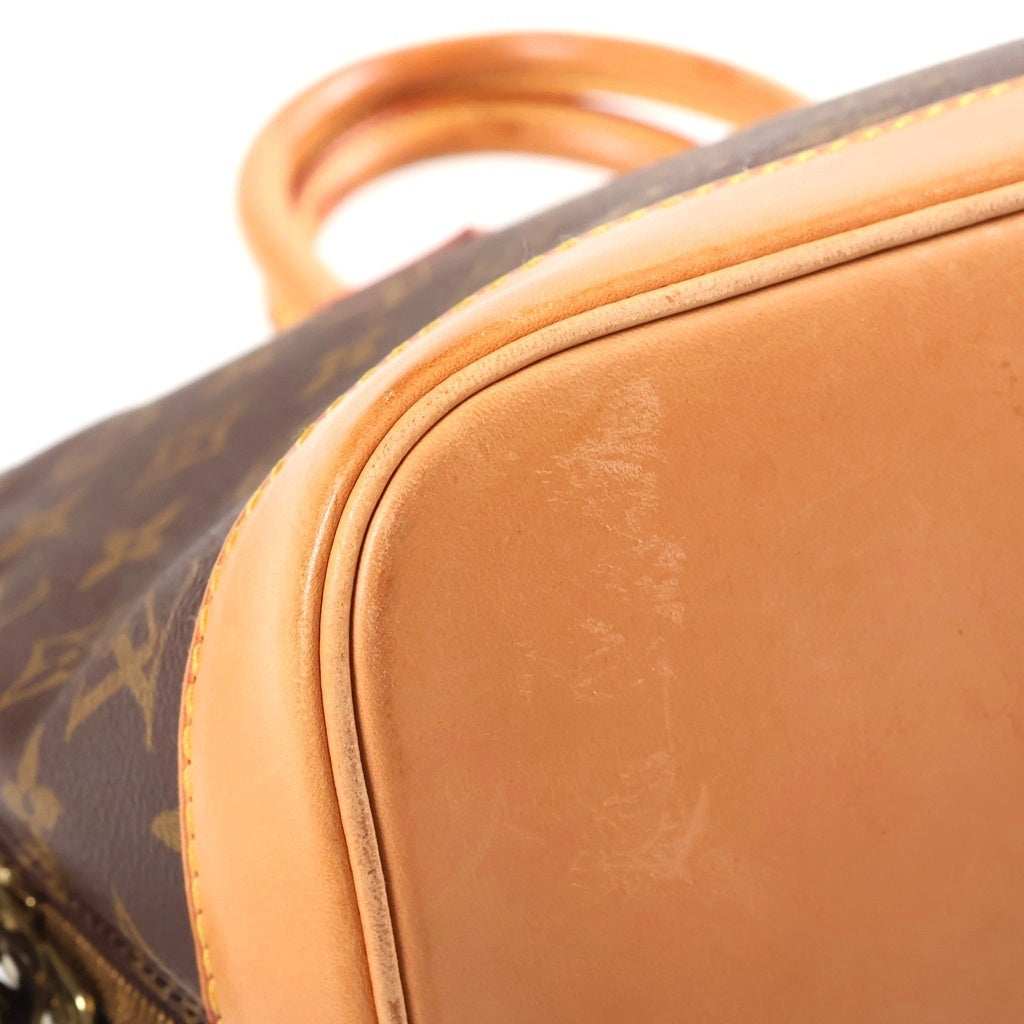 LOUIS VUITTON(ルイヴィトン) モノグラム アルマ ハンドバッグ ブラウン レザー×PVC M51130 ゴールド金具 レディース