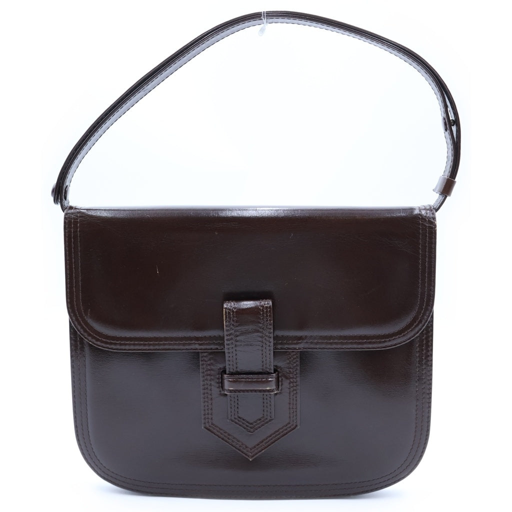 YVES SAINT LAURENT(イヴサンローラン) レザー ショルダーバッグ ブラウン レディース