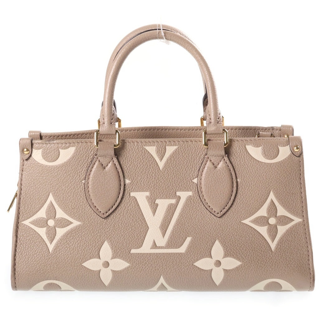 LOUIS VUITTON(ルイヴィトン) モノグラムアンプラント バイカラー オンザゴーEW 2WAYハンドバッグ ショルダーバッグ ベージュ レザー M23641 ゴールド金具 レディース