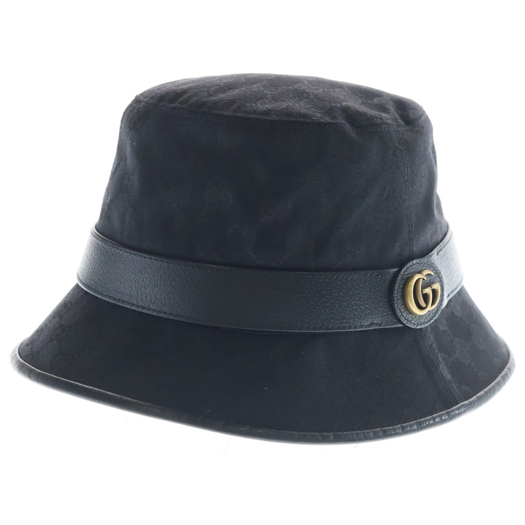 GUCCI(グッチ) バケットハット GGキャンバス ブラック 576587
