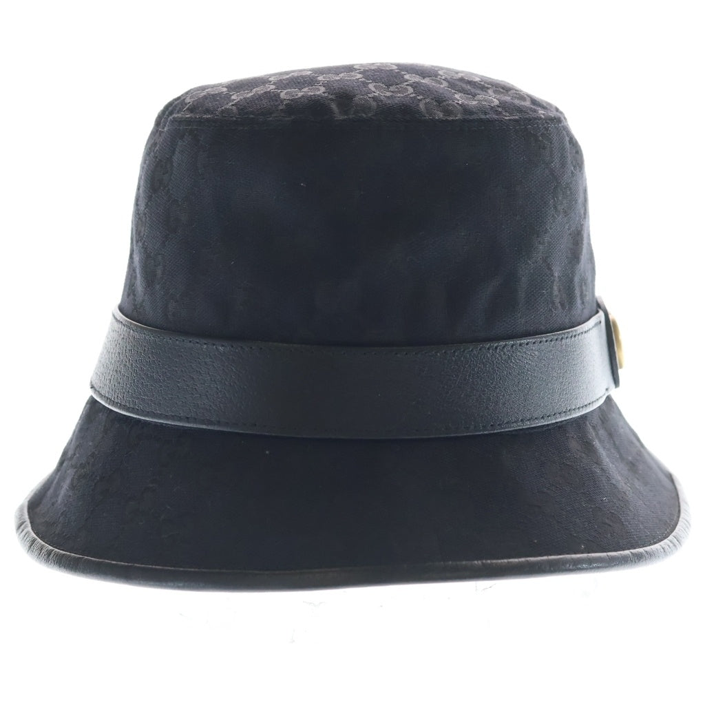 GUCCI(グッチ) バケットハット GGキャンバス ブラック 576587