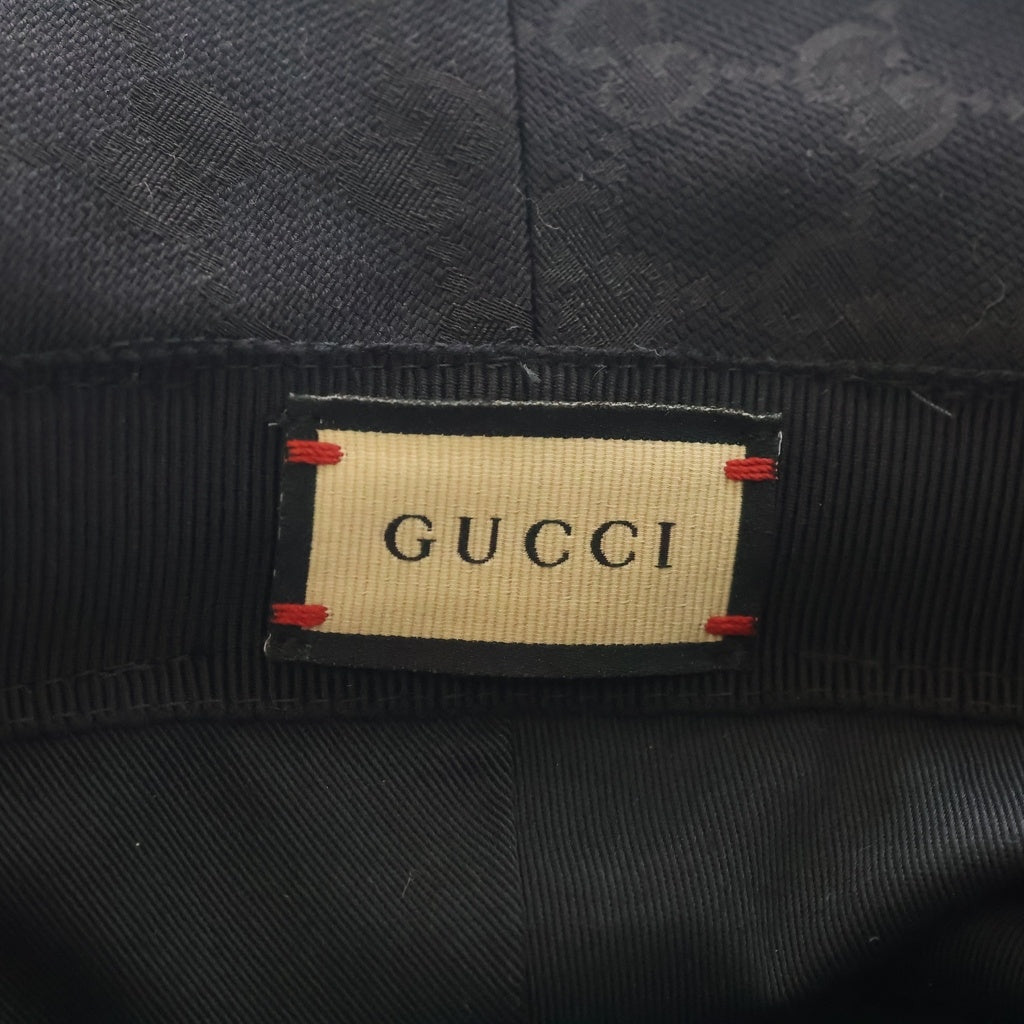 GUCCI(グッチ) バケットハット GGキャンバス ブラック 576587