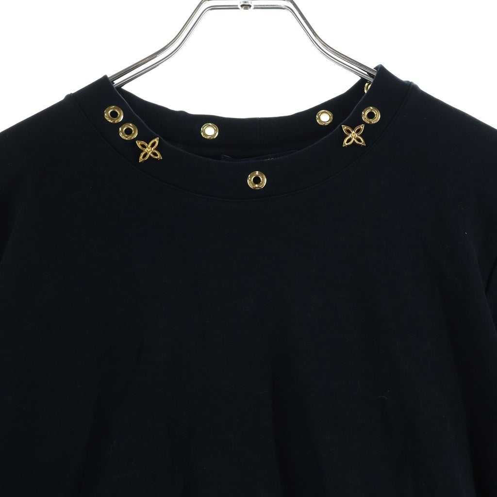 LOUIS VUITTON(ルイヴィトン) 19SS サイドストラップ Tシャツ カットソー 半袖 コットン ブラック RW191W JG2 FGTS03