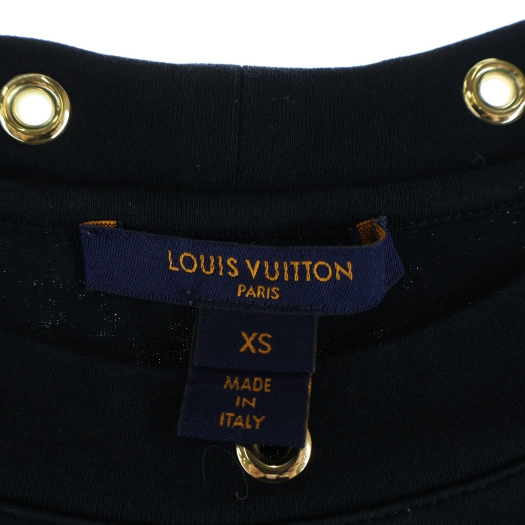 LOUIS VUITTON(ルイヴィトン) 19SS サイドストラップ Tシャツ カットソー 半袖 コットン ブラック RW191W JG2 FGTS03