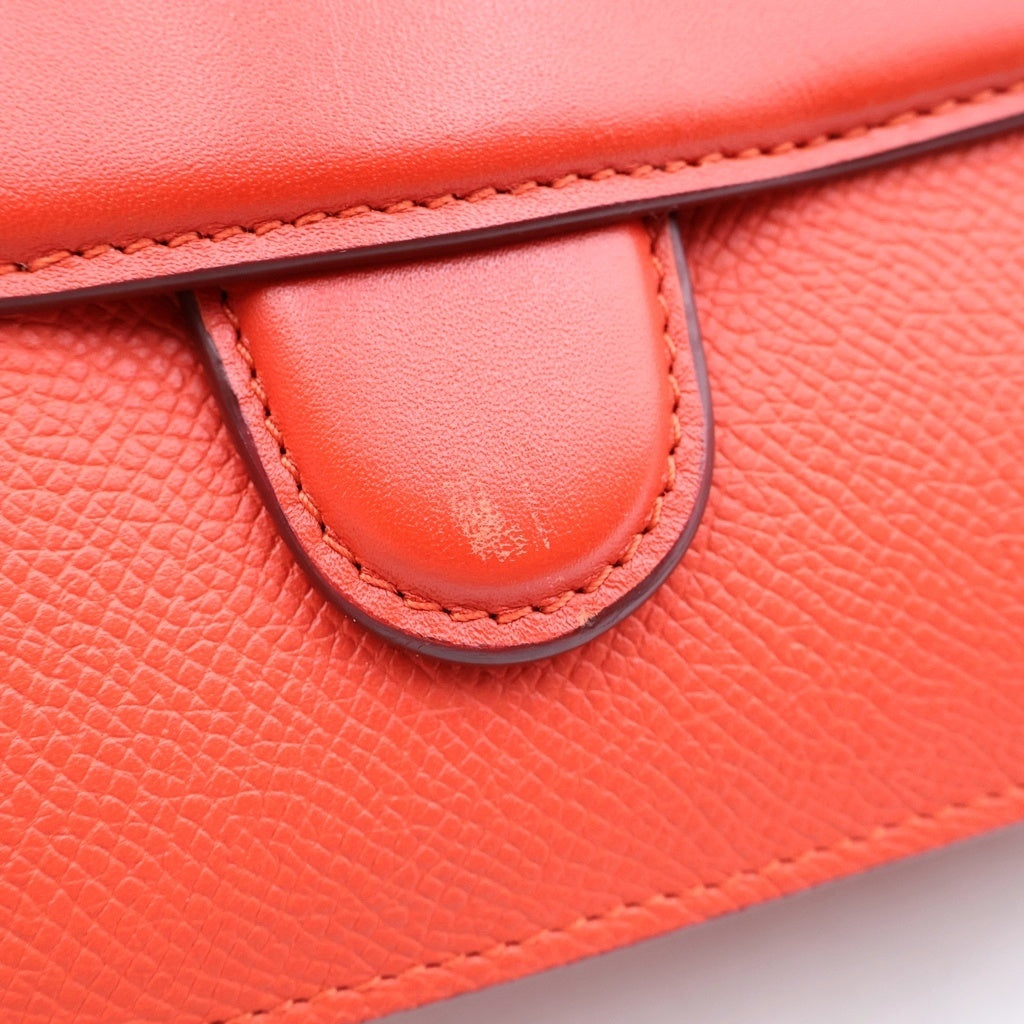 CELINE(セリーヌ) シンメトリカル ショルダーバッグ レッド レザー レディース