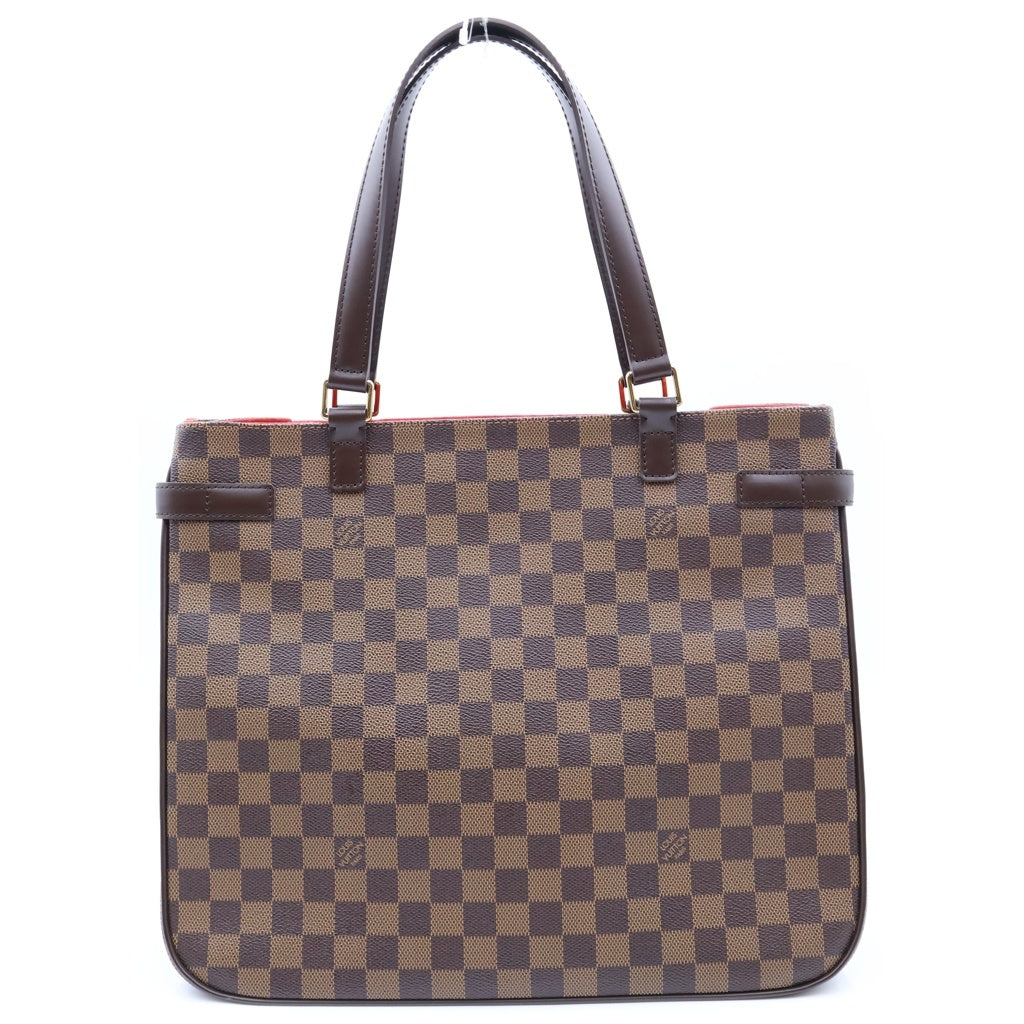 LOUIS VUITTON(ルイヴィトン) ダミエ ユゼス PVC レザー トートバッグ ゴールド金具 ブラウン N51128 レディース