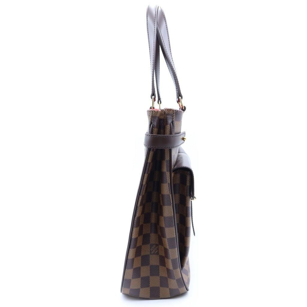 LOUIS VUITTON(ルイヴィトン) ダミエ ユゼス PVC レザー トートバッグ ゴールド金具 ブラウン N51128 レディース