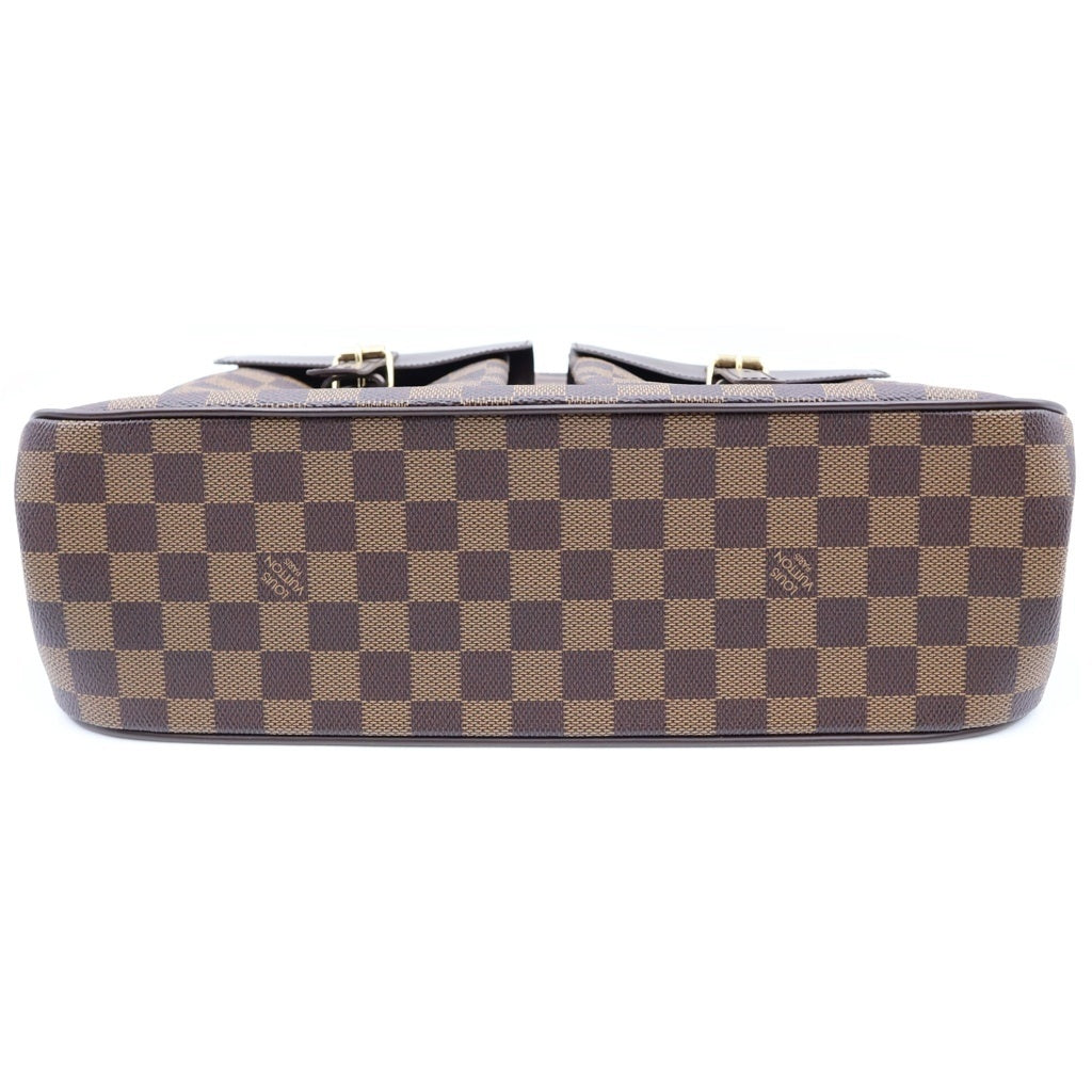 LOUIS VUITTON(ルイヴィトン) ダミエ ユゼス PVC レザー トートバッグ ゴールド金具 ブラウン N51128 レディース