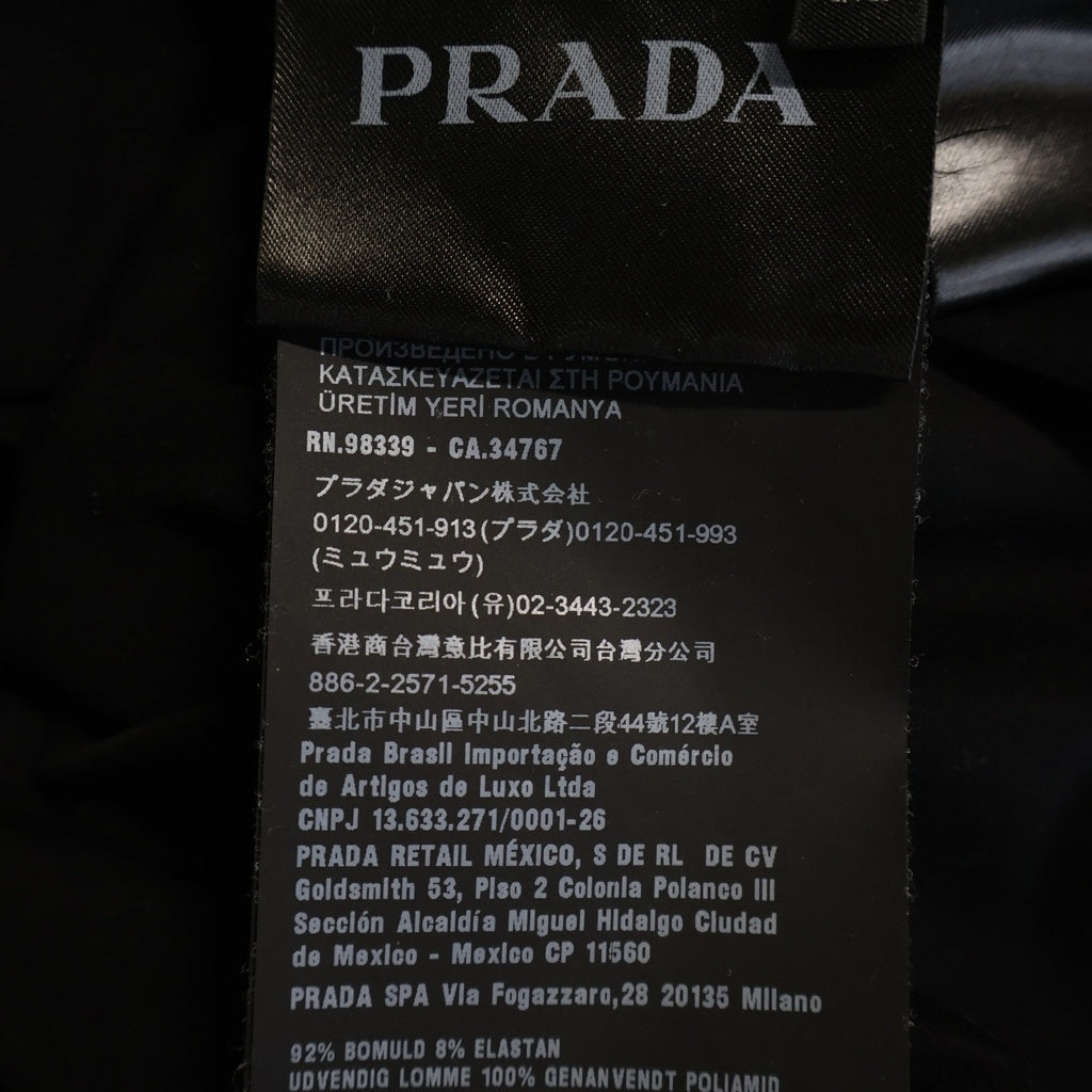 PRADA(プラダ) Re-Nylon フロントポケットポロシャツ ブラック #M CN 180/96 A レディース