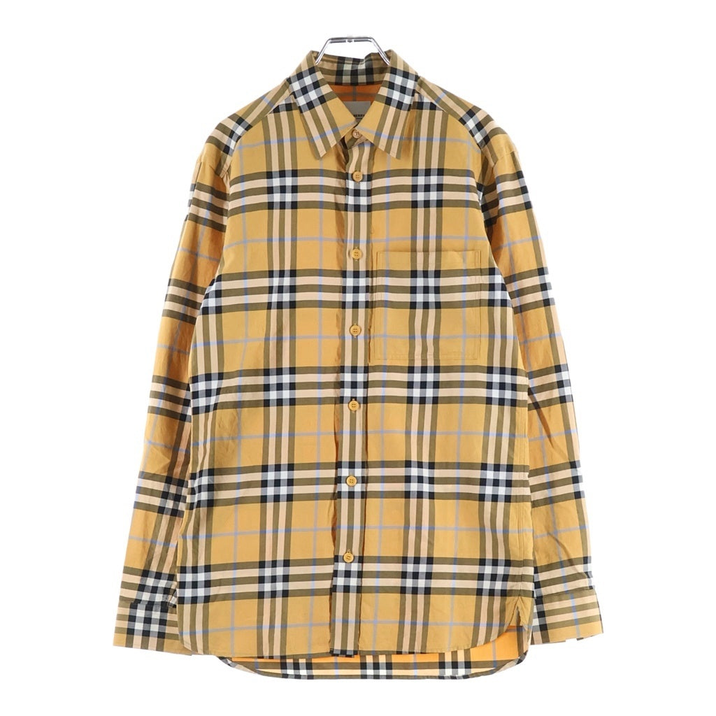 BURBERRY(バーバリー) CAXBRIDGE ノバチェック コットンシャツ オレンジ #XS 80715231 145868 B6234