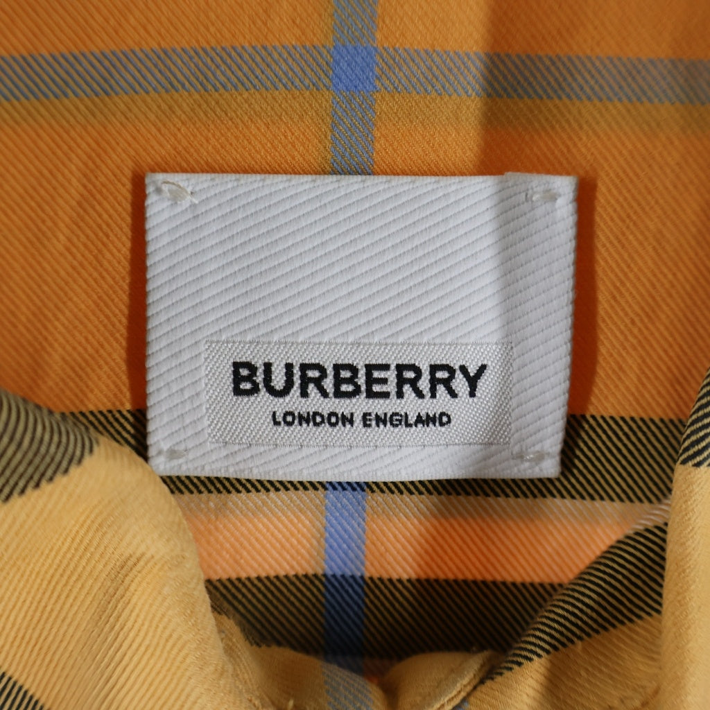 BURBERRY(バーバリー) CAXBRIDGE ノバチェック コットンシャツ オレンジ #XS 80715231 145868 B6234