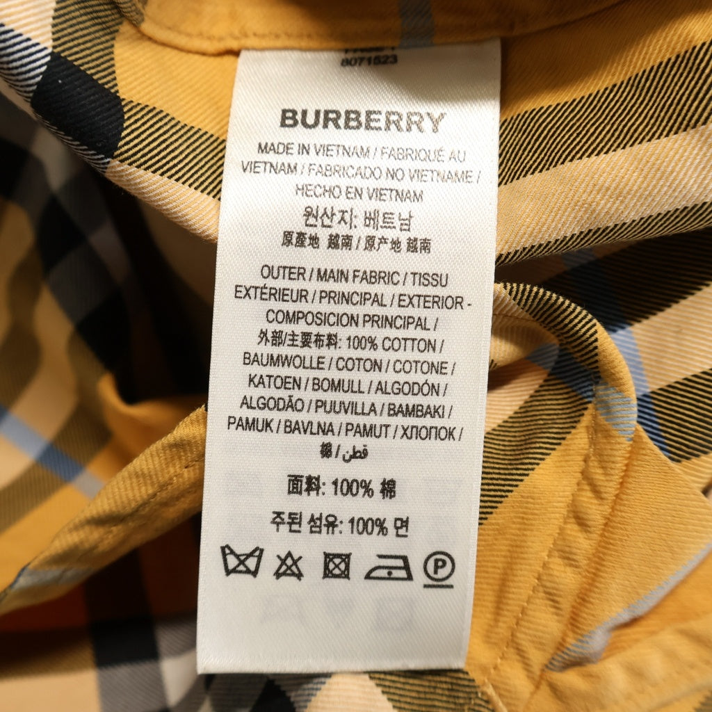 BURBERRY(バーバリー) CAXBRIDGE ノバチェック コットンシャツ オレンジ #XS 80715231 145868 B6234