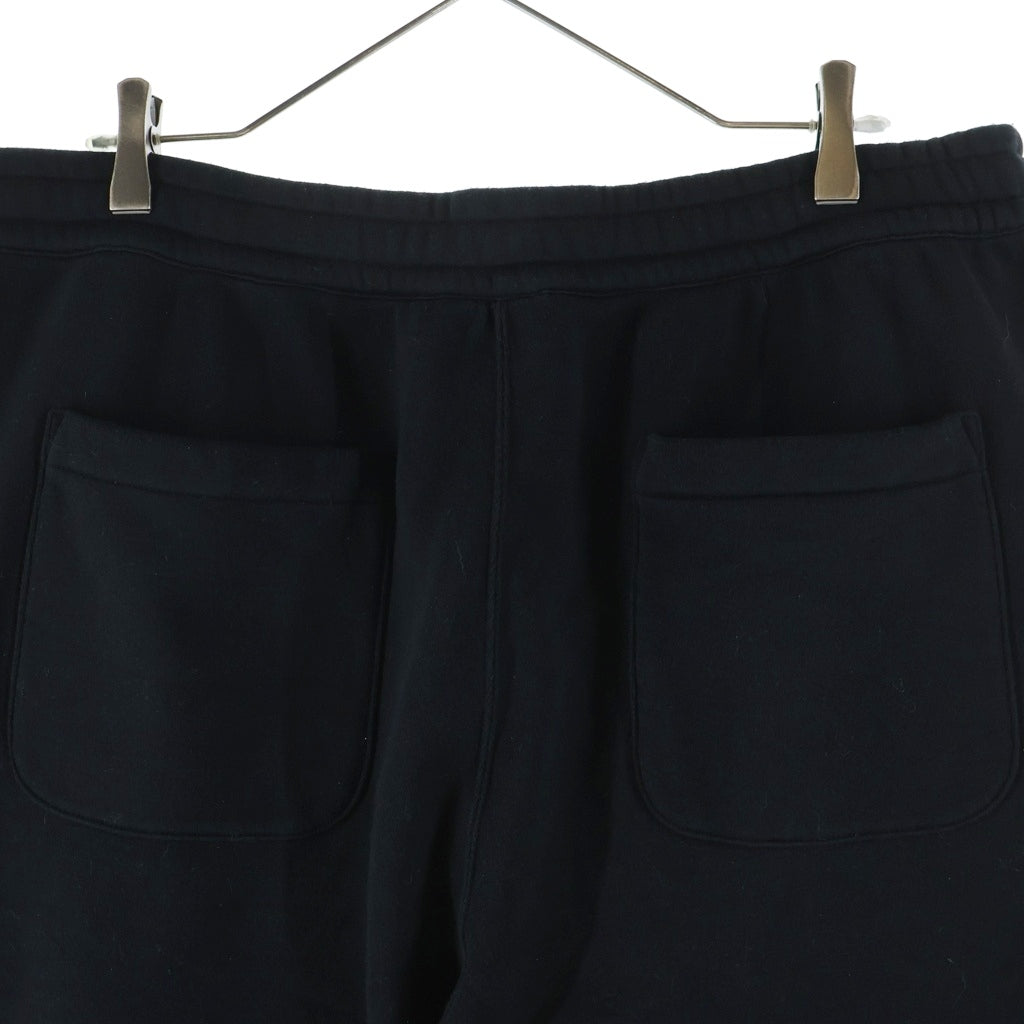 The Ennoy Professional(エンノイプロフェッショナル) 25SS SWEAT PANTS ロゴ刺繍 裏起毛スウェットパンツ ブラック SS25BRENPT01NTL