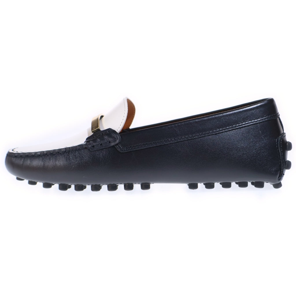 TOD'S(トッズ) トッズ ローファー ブラック×ホワイト レザー #36 2/1 レディース