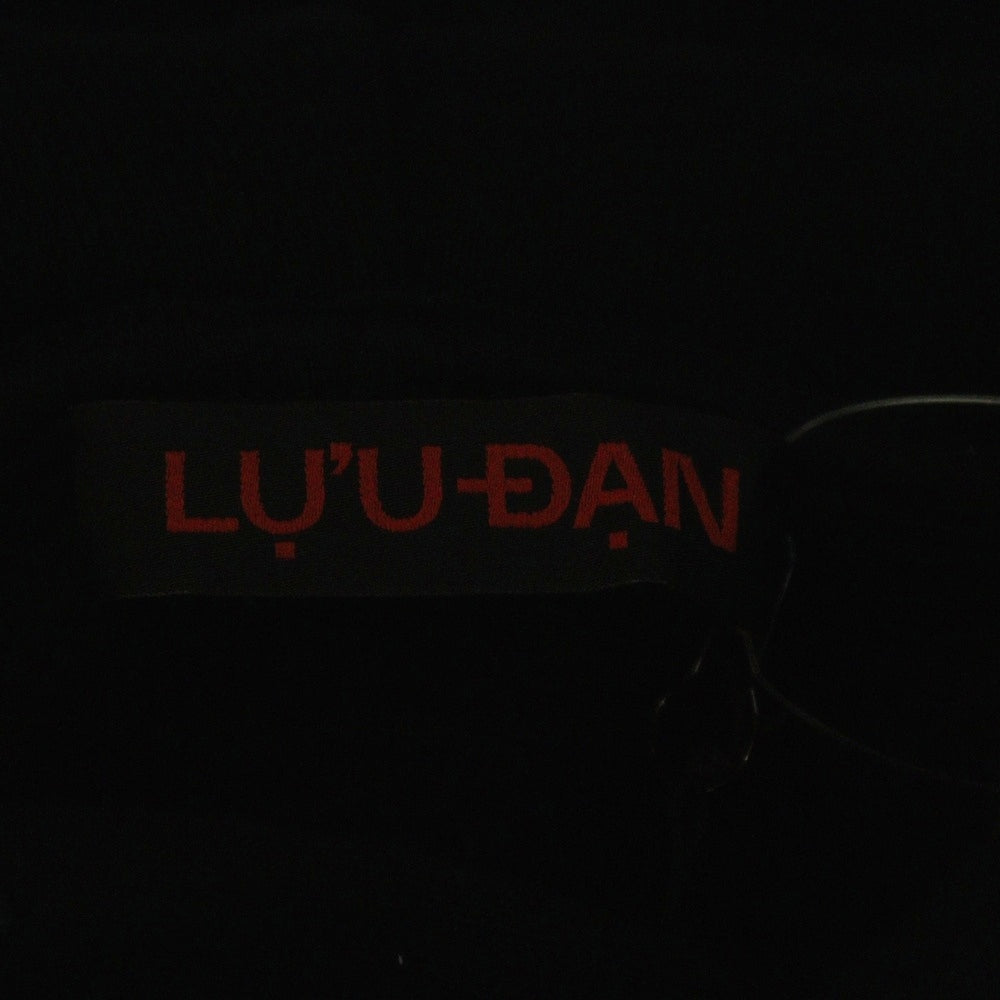 LU'U DAN(ルーダン) 25SS OVERSIZED HOODIE オーバーサイズプルオーバーフーディーパーカー ブラック MT076J_CF