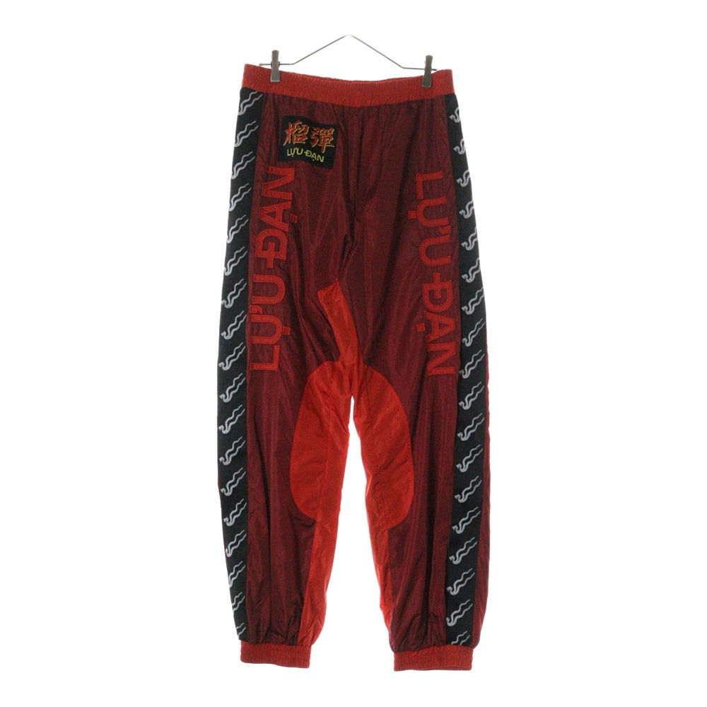 LU'U DAN(ルーダン) 25SS TRACKIES L-D ロゴサイドライントラックパンツ レッド MP031W_NS