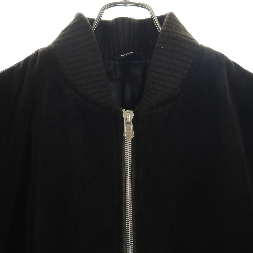 HERMES(エルメス) 25AW カシミヤ ベルベット ジップアップ ボンバージャケット ブラウン