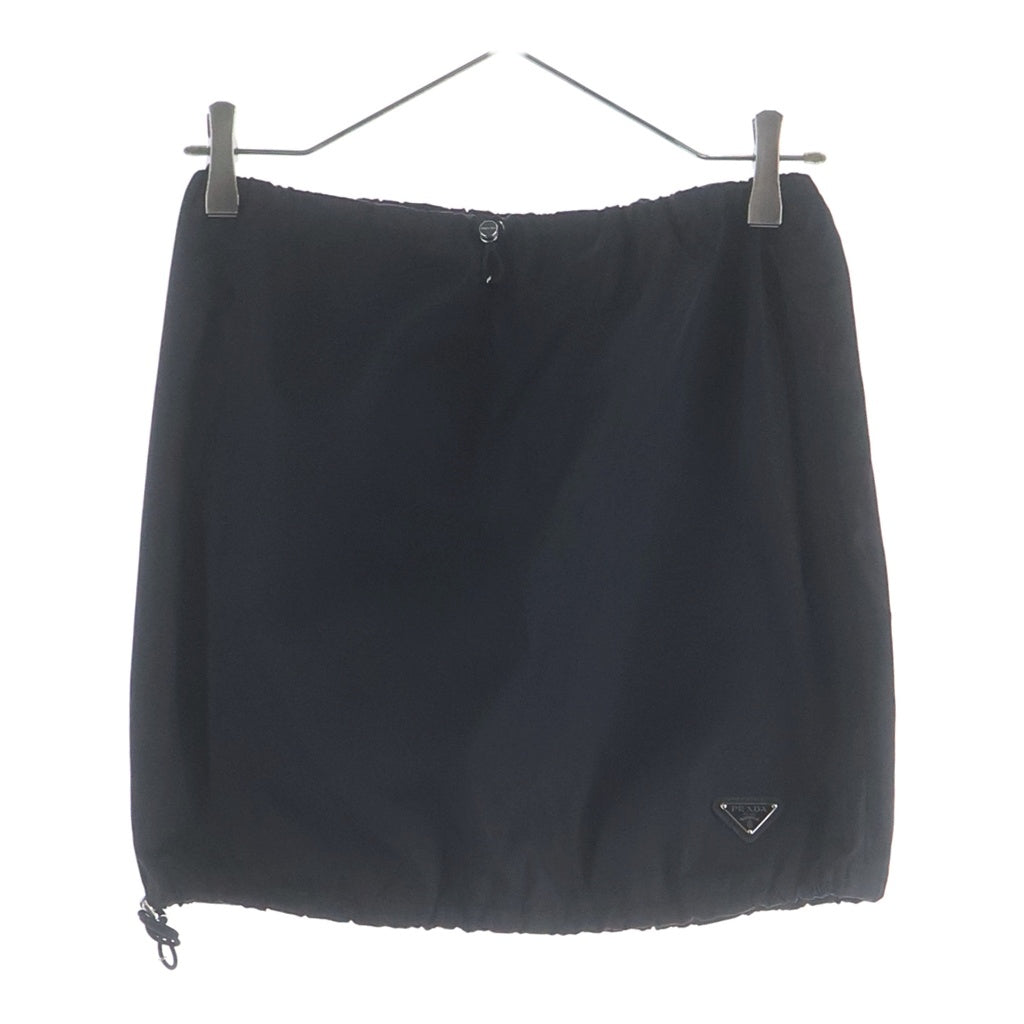 PRADA(プラダ) Re-Nylon トライアングルロゴ リナイロン ミニスカート ブラック 21Y004 レディース