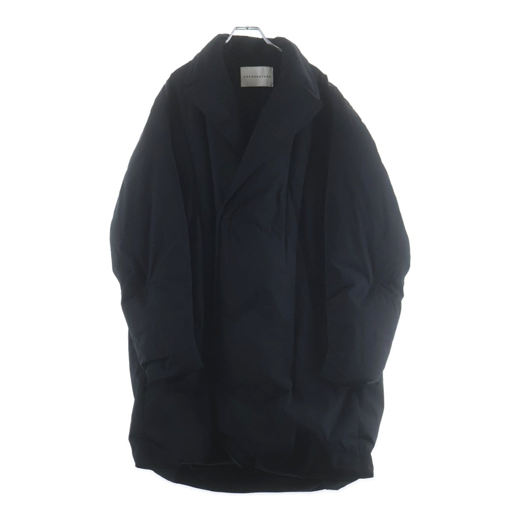 CORNER STONE(コーナーストーン) 23AW DARTS DOWN COAT ボタンフロント ダーツダウンコート ブラック CMODL2203084